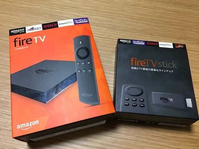 firetvとfiretvstickの箱