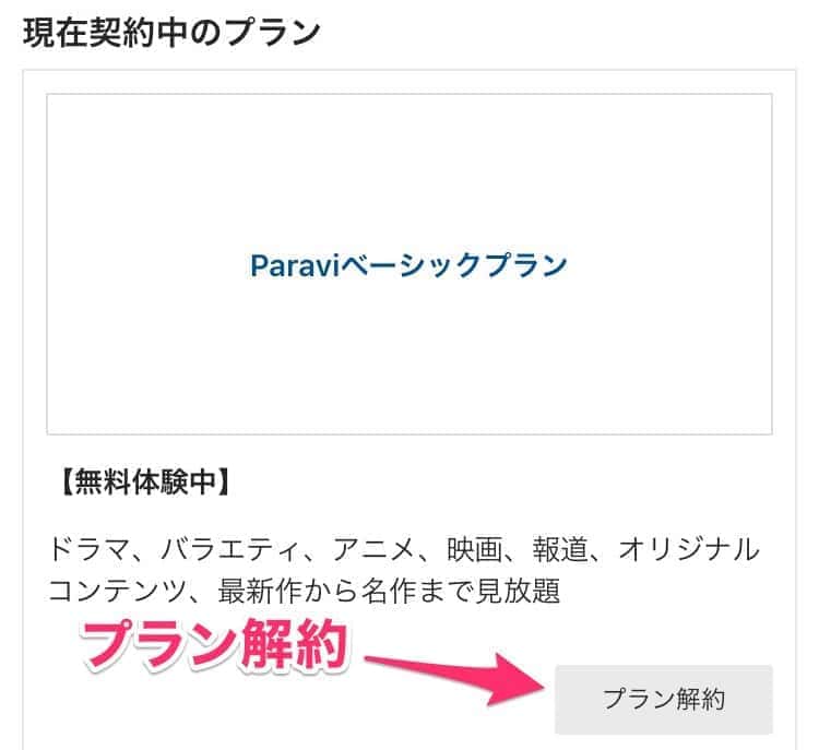 paravi 解約