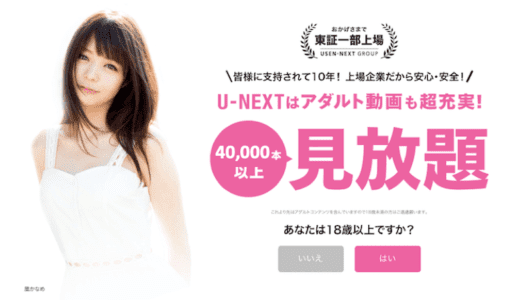 U-NEXTはアダルト作品40,000本が見放題！しかも初回31日間無料｜AV